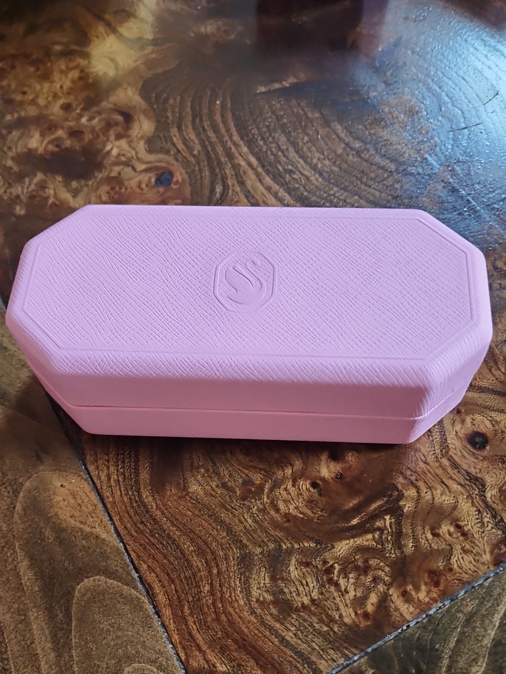 SWAROVSKI Pink Eyewear Case with Embossed Logo